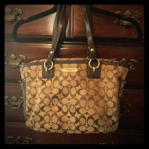 Coach Tan and Brown bag